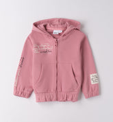 felpa con cappuccio e zip bambina